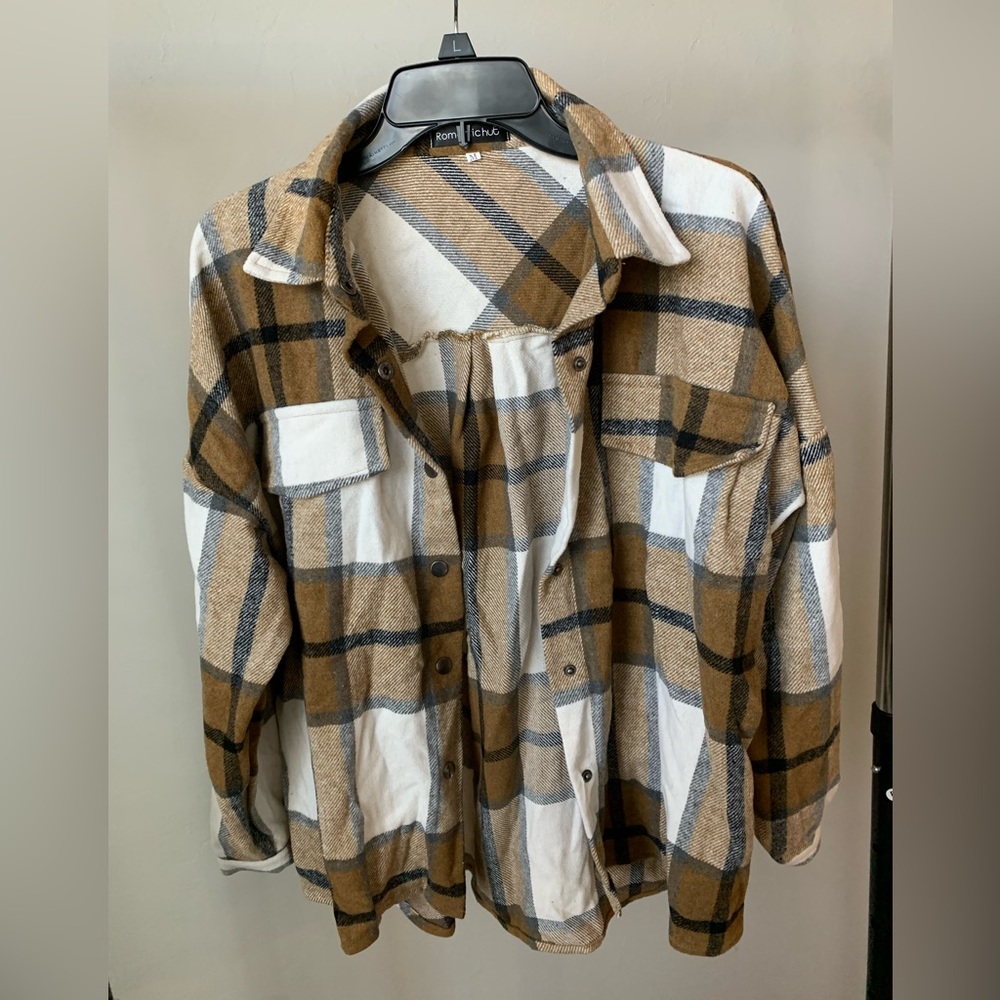 NWOT Plaid Shacket